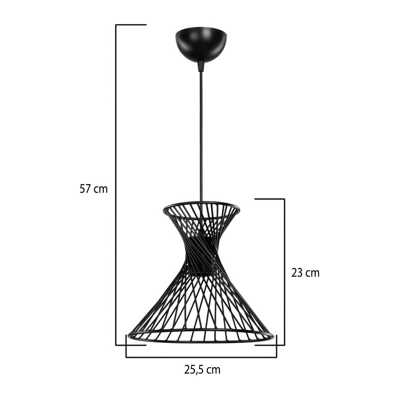 Φωτιστικό οροφής μονόφωτο Sonata pakoworld E27 σε μαύρη απόχρωση Φ25.5x23εκ - Hippiehome.gr