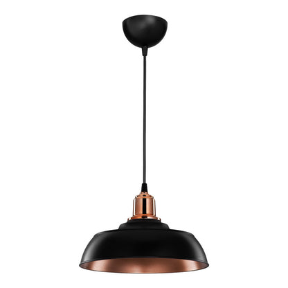 Φωτιστικό οροφής μονόφωτο Artisan pakoworld pp E27 σε μαύρη-χάλκινη απόχρωση Φ25.5x17εκ - Hippiehome.gr