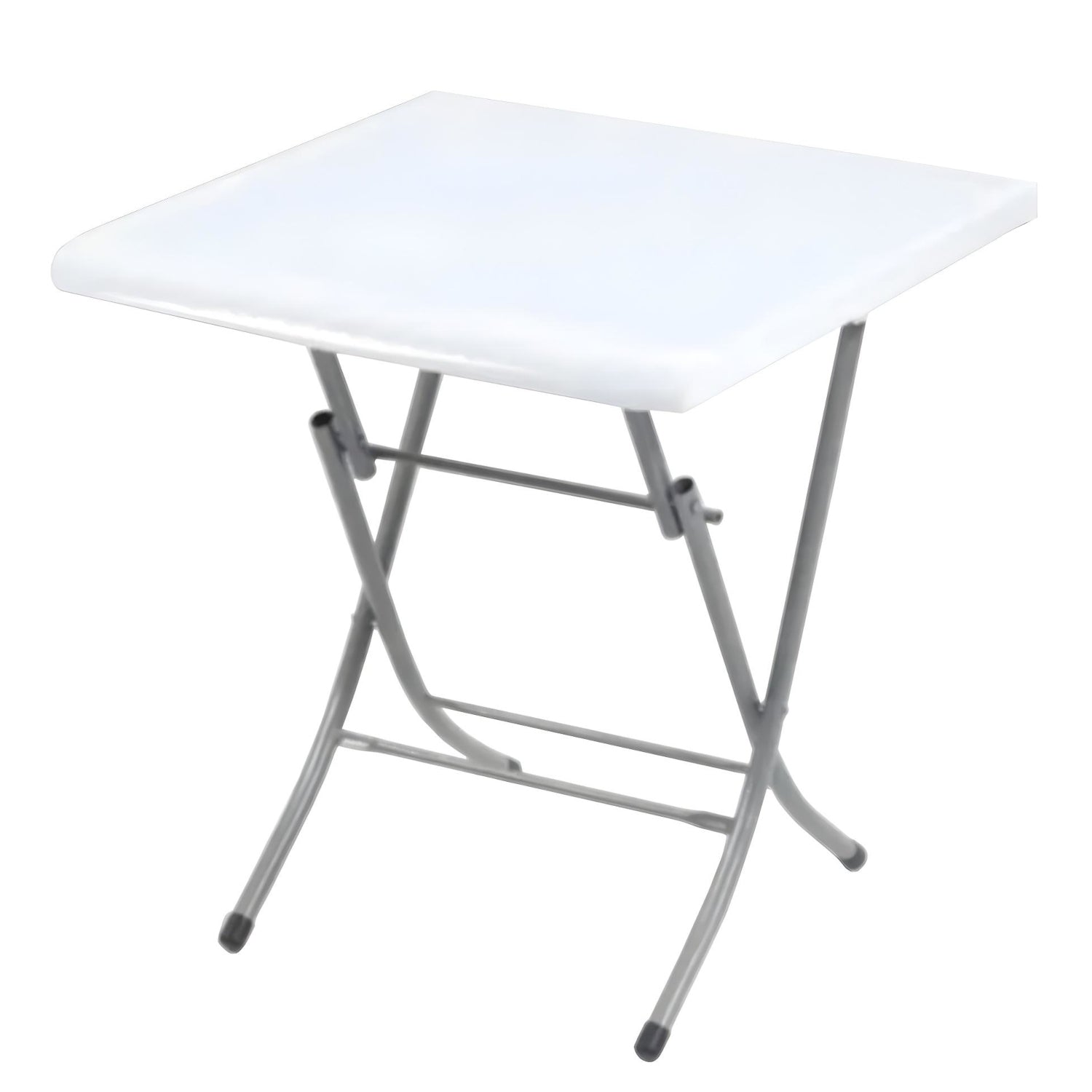 Τραπέζι Κήπου Πτυσσόμενο Λευκό Μέταλλο/Πλαστικό 80x80x75cm - Hippiehome.gr