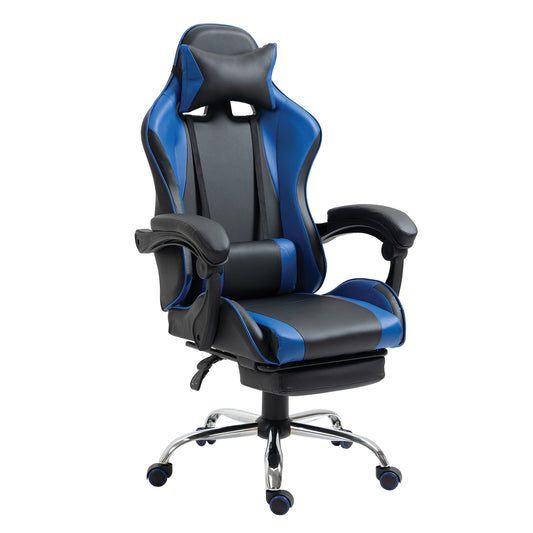 Καρέκλα Γραφείου ArteLibre Gaming BRAY Μπλε/Μαύρο PVC 67x50x120-127cm - Hippiehome.gr