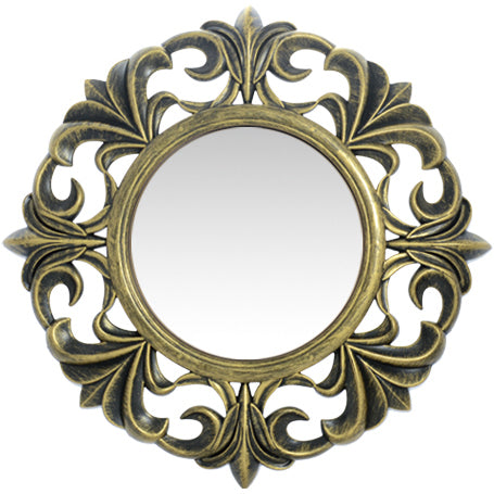 Καθρέπτης Τοίχου ArteLibre Χρυσό Πλαστικό Φ40.6x4.4cm - Hippiehome.gr