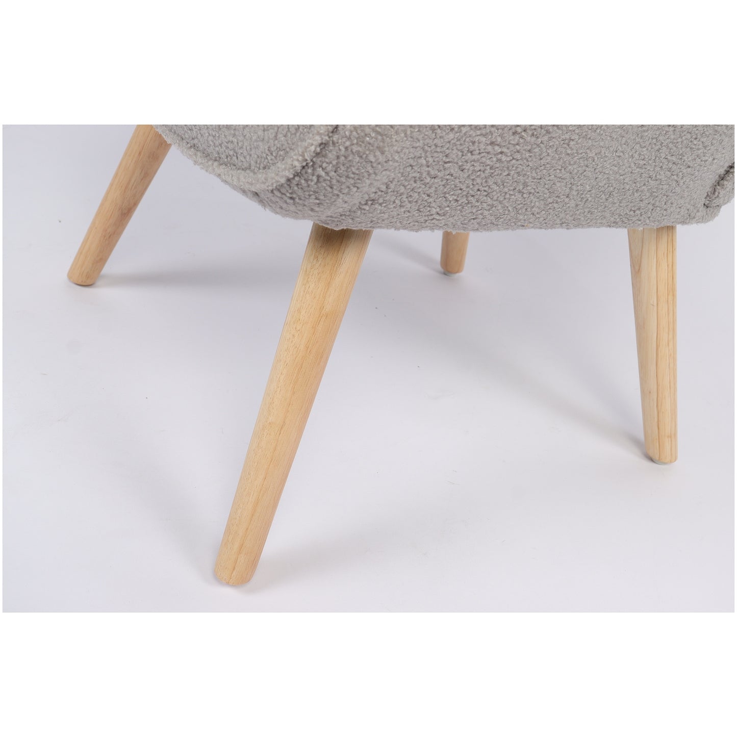 Πολυθρόνα ArteLibre MARION Γκρι Ύφασμα Μπουκλέ/Ξύλο 73x69x96cm - Hippiehome.gr