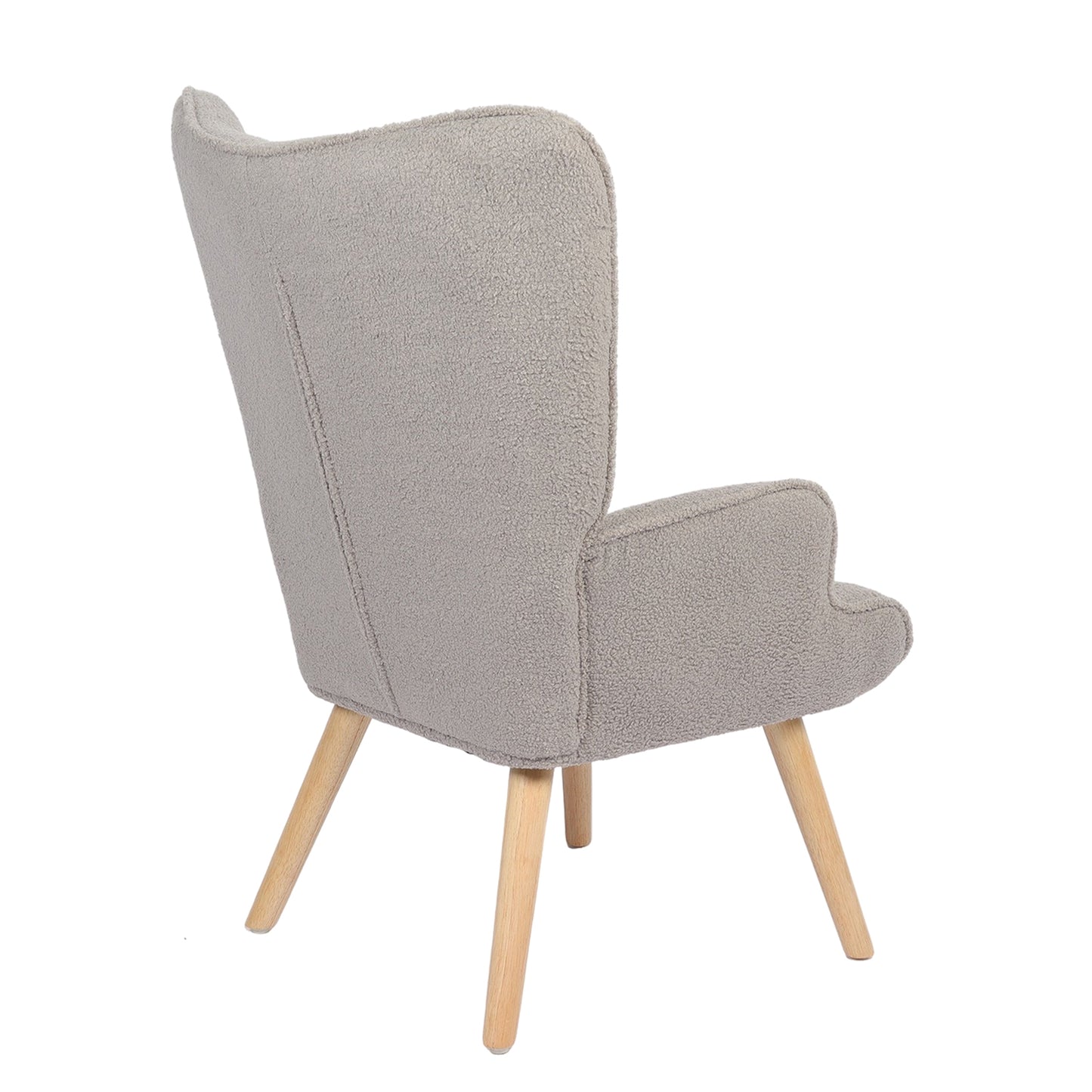 Πολυθρόνα ArteLibre MARION Γκρι Ύφασμα Μπουκλέ/Ξύλο 73x69x96cm - Hippiehome.gr