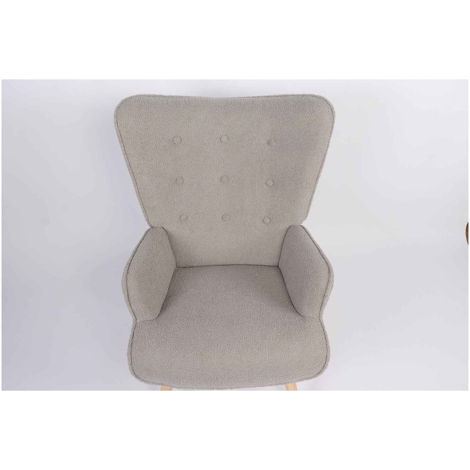 Πολυθρόνα ArteLibre MARION Γκρι Ύφασμα Μπουκλέ/Ξύλο 73x69x96cm - Hippiehome.gr