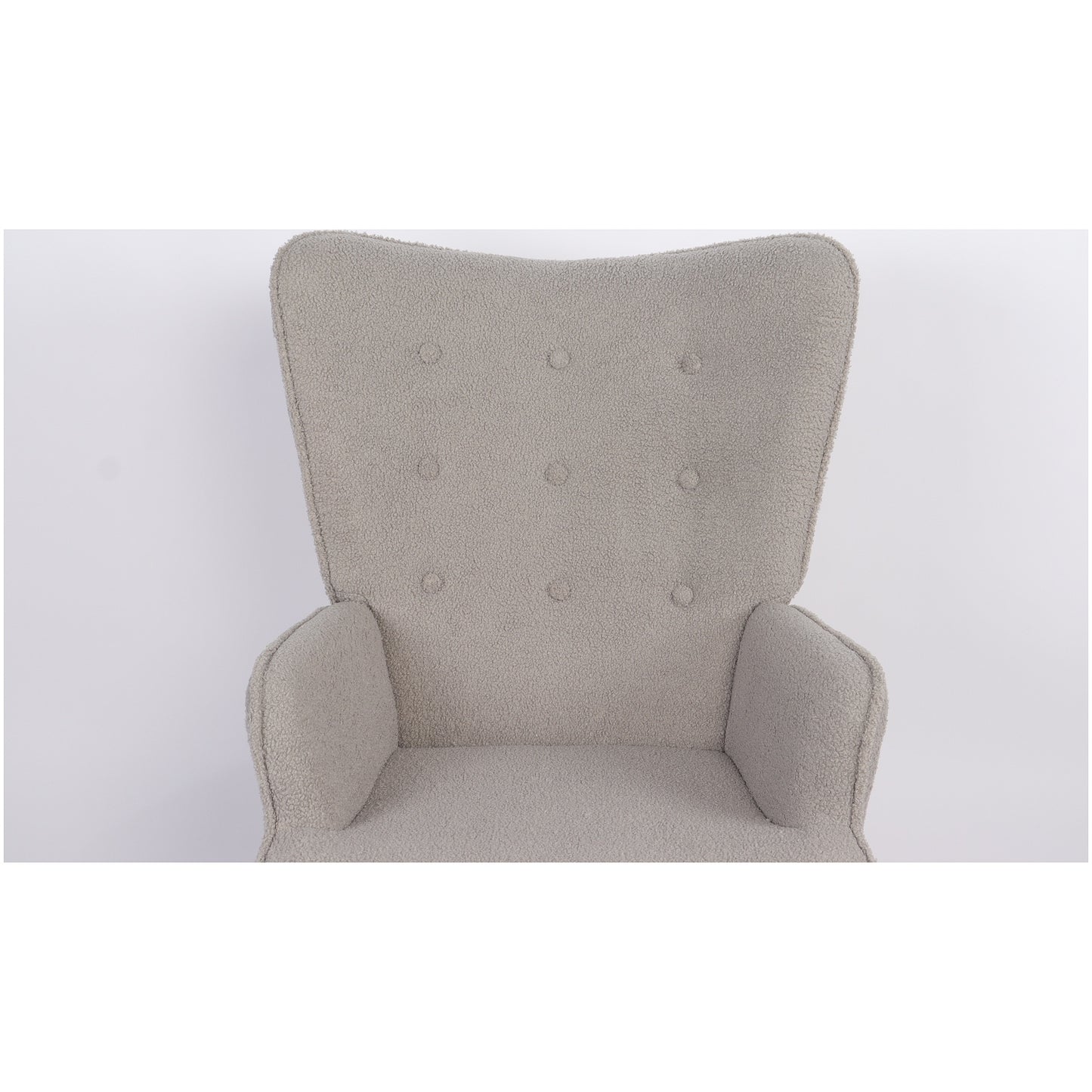 Πολυθρόνα ArteLibre MARION Γκρι Ύφασμα Μπουκλέ/Ξύλο 73x69x96cm - Hippiehome.gr