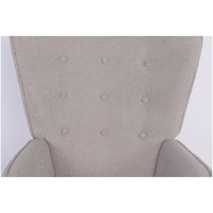 Πολυθρόνα ArteLibre MARION Γκρι Ύφασμα Μπουκλέ/Ξύλο 73x69x96cm - Hippiehome.gr