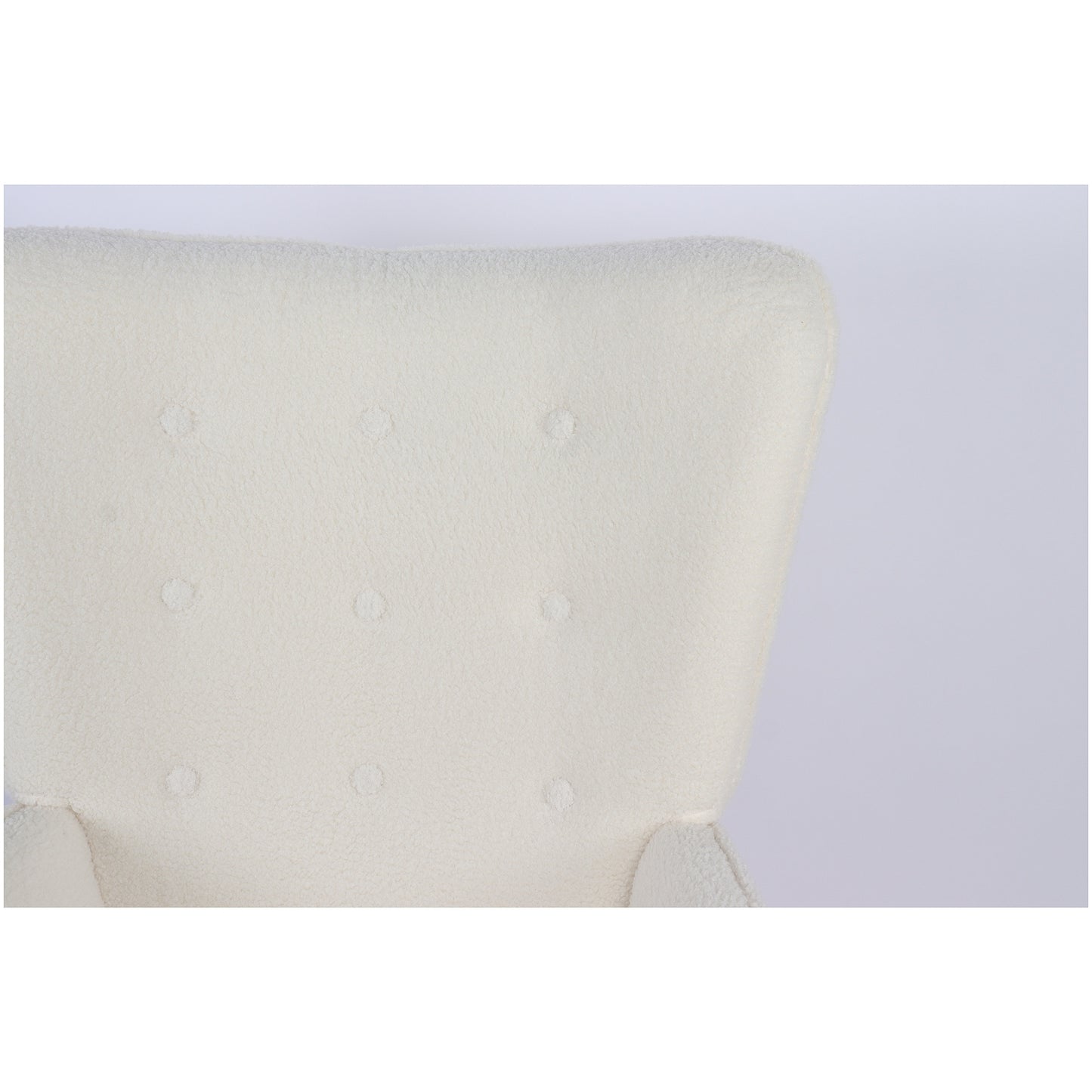 Πολυθρόνα ArteLibre MARION Λευκό Ύφασμα Μπουκλέ/Ξύλο 73x69x96cm - Hippiehome.gr