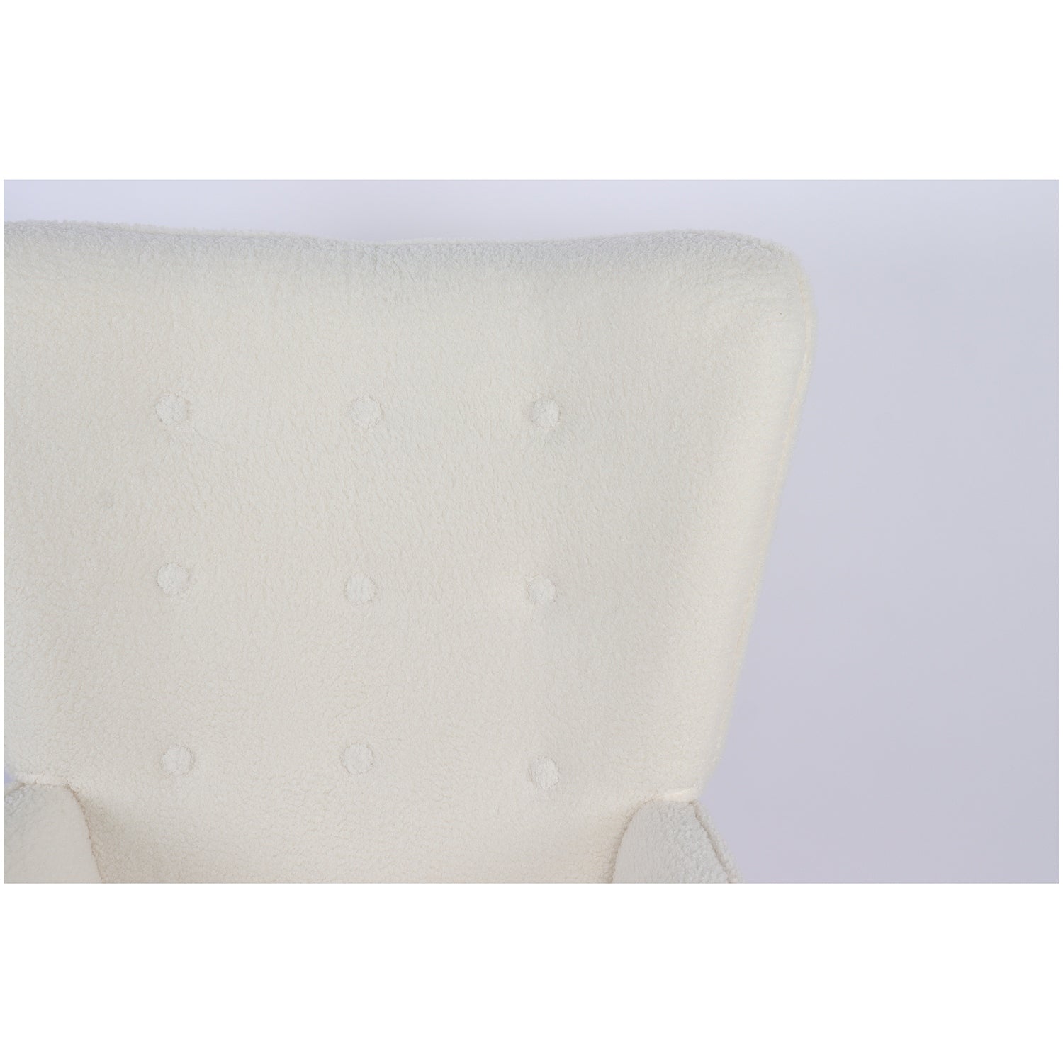 Πολυθρόνα ArteLibre MARION Λευκό Ύφασμα Μπουκλέ/Ξύλο 73x69x96cm - Hippiehome.gr