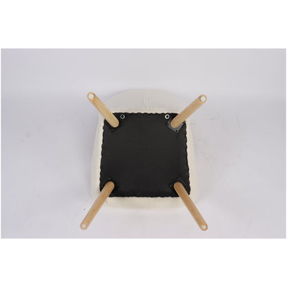 Πολυθρόνα ArteLibre MARION Λευκό Ύφασμα Μπουκλέ/Ξύλο 73x69x96cm - Hippiehome.gr