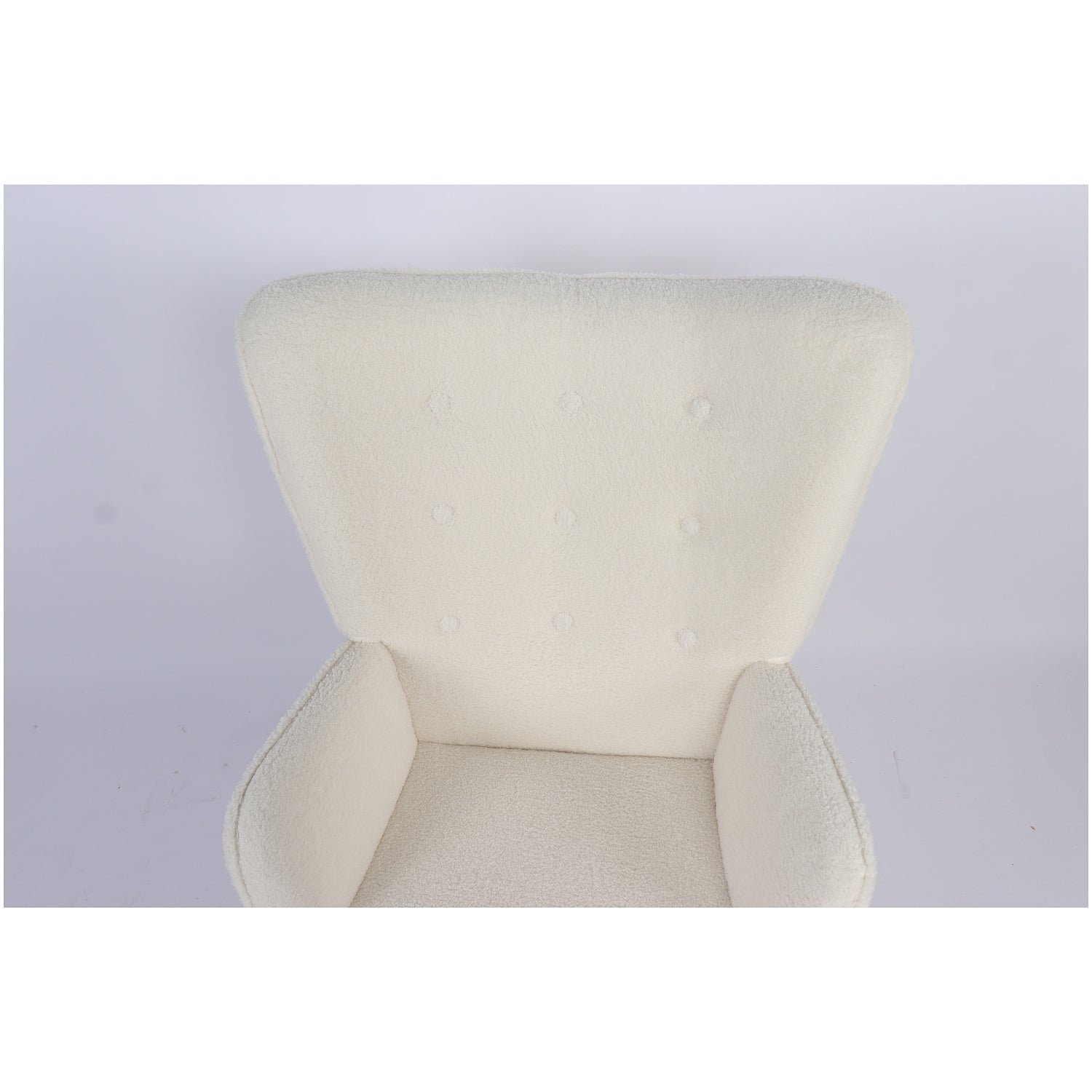 Πολυθρόνα ArteLibre MARION Λευκό Ύφασμα Μπουκλέ/Ξύλο 73x69x96cm - Hippiehome.gr