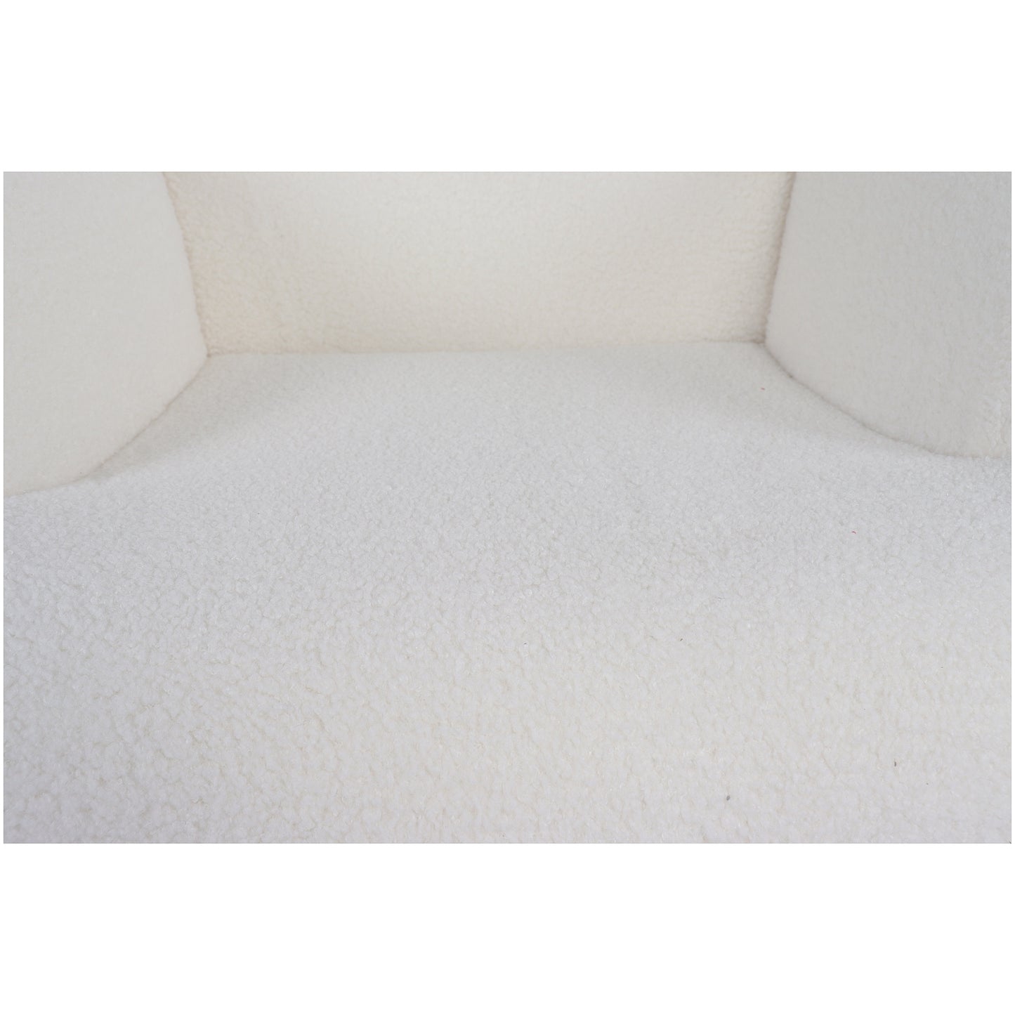 Πολυθρόνα ArteLibre MARION Λευκό Ύφασμα Μπουκλέ/Ξύλο 73x69x96cm - Hippiehome.gr