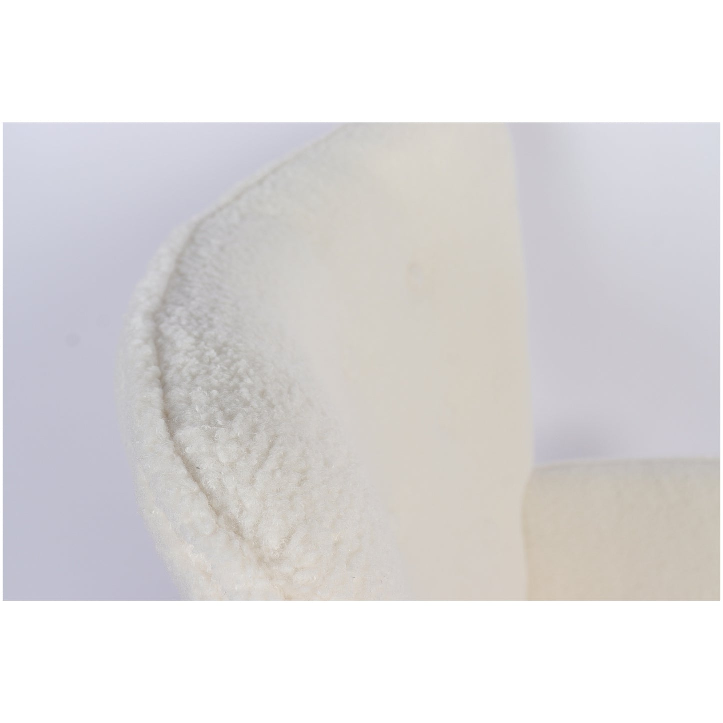 Πολυθρόνα ArteLibre MARION Λευκό Ύφασμα Μπουκλέ/Ξύλο 73x69x96cm - Hippiehome.gr