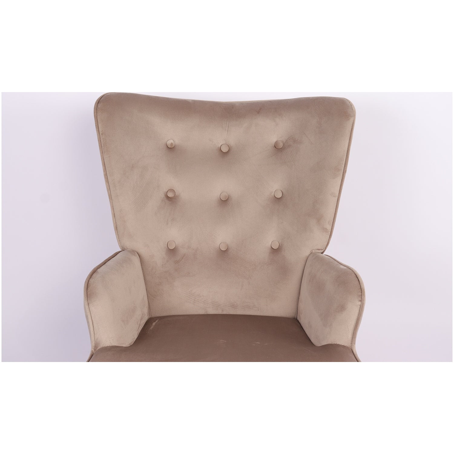 Πολυθρόνα Κουνιστή ArteLibre DARIA Ανοιχτό Καφέ Βελούδο/Μέταλλο/Ξύλο 85x69x90cm - Hippiehome.gr