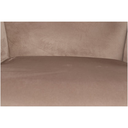 Πολυθρόνα Κουνιστή ArteLibre DARIA Ανοιχτό Καφέ Βελούδο/Μέταλλο/Ξύλο 85x69x90cm - Hippiehome.gr