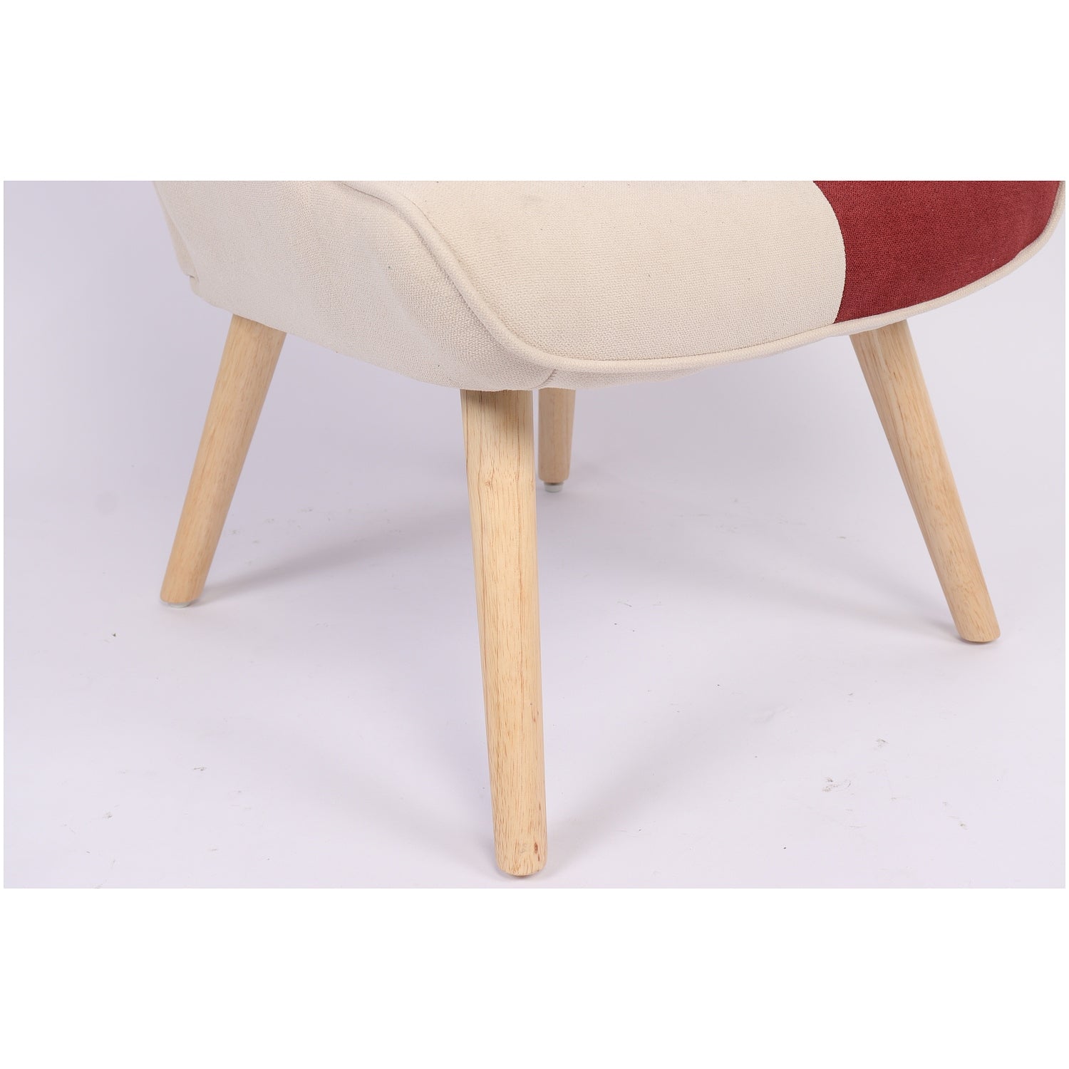 Πολυθρόνα ArteLibre BRIAR Μπορντό/Γκρι Patchwork Ύφασμα/Ξύλο 73x69x96cm - Hippiehome.gr