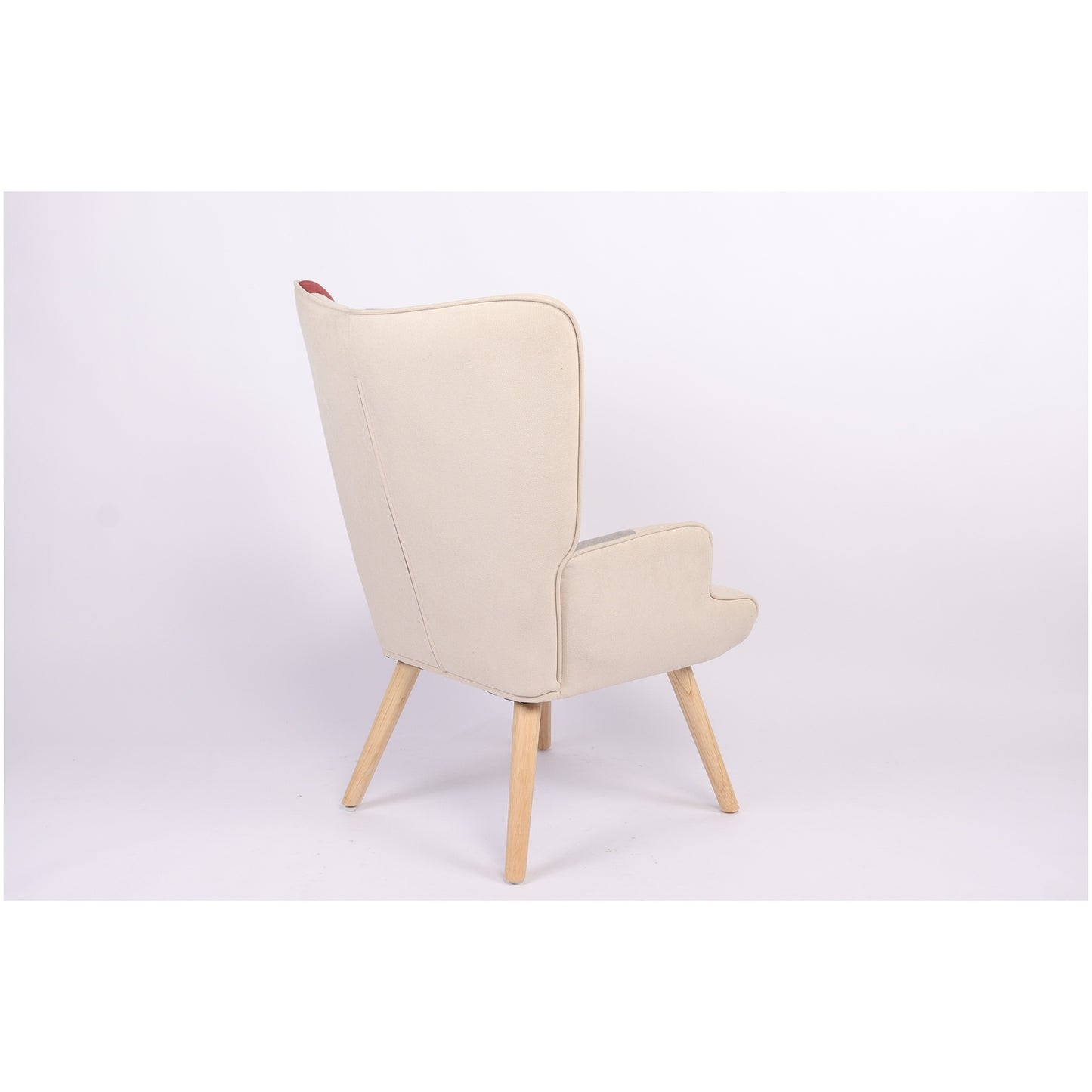 Πολυθρόνα ArteLibre BRIAR Μπορντό/Γκρι Patchwork Ύφασμα/Ξύλο 73x69x96cm - Hippiehome.gr