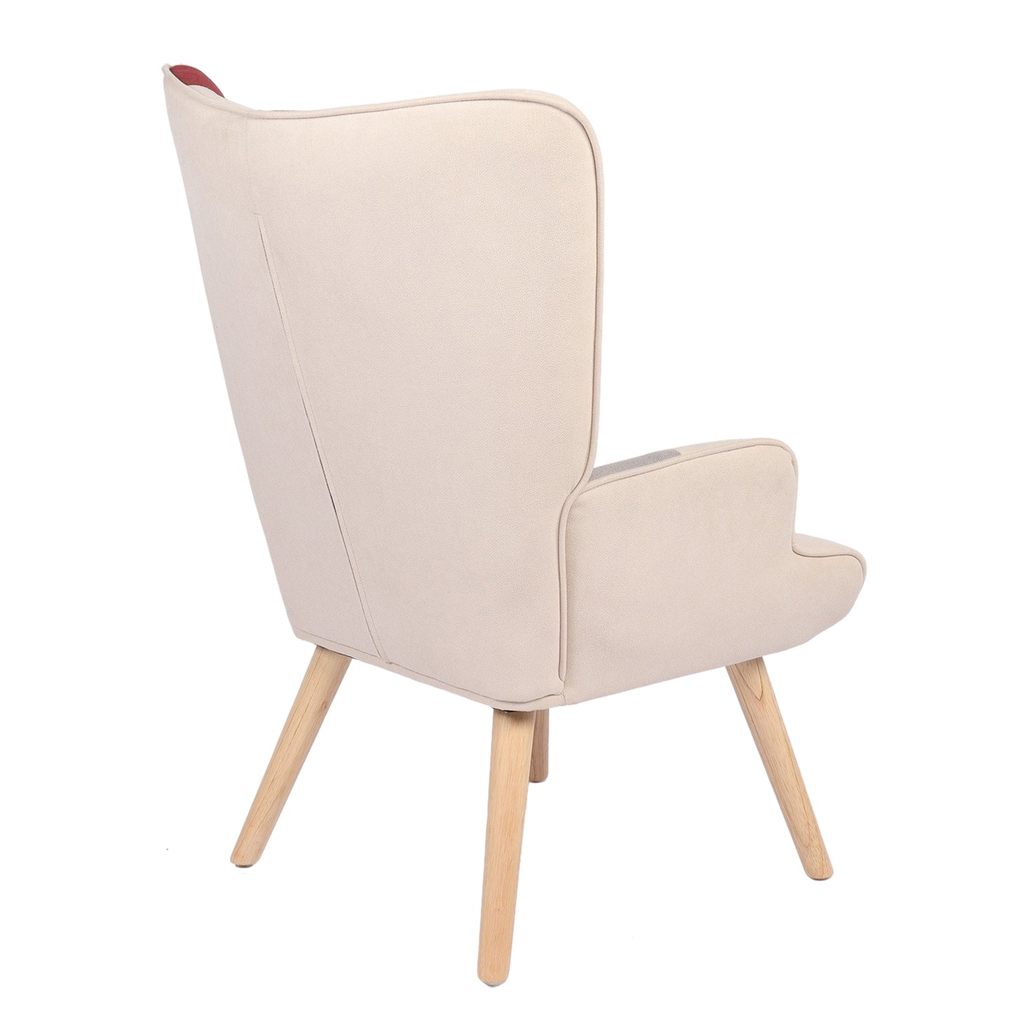 Πολυθρόνα ArteLibre BRIAR Μπορντό/Γκρι Patchwork Ύφασμα/Ξύλο 73x69x96cm - Hippiehome.gr