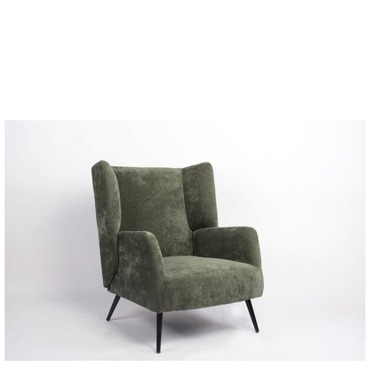 Πολυθρόνα ArteLibre NORA Πράσινο Ύφασμα/Μέταλλο 100x80x89cm - Hippiehome.gr