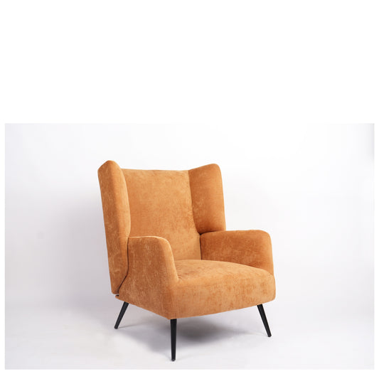 Πολυθρόνα ArteLibre NORA Πορτοκαλί Ύφασμα/Μέταλλο 100x80x89cm - Hippiehome.gr