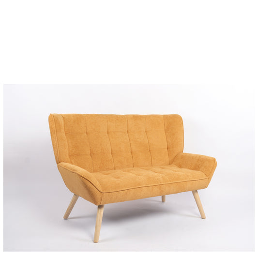 Καναπές ArteLibre NESTO Μουσταρδί Ύφασμα/Ξύλο 86x126x78cm - Hippiehome.gr