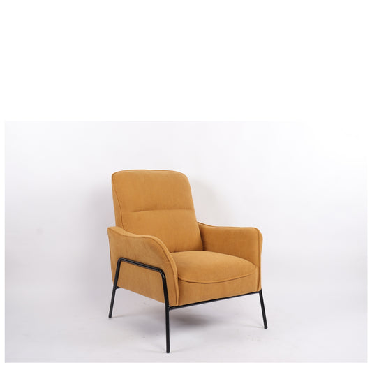 Πολυθρόνα ArteLibre ELAN Πορτοκαλί Ύφασμα Κοτλέ/Μέταλλο 94x77x82cm - Hippiehome.gr
