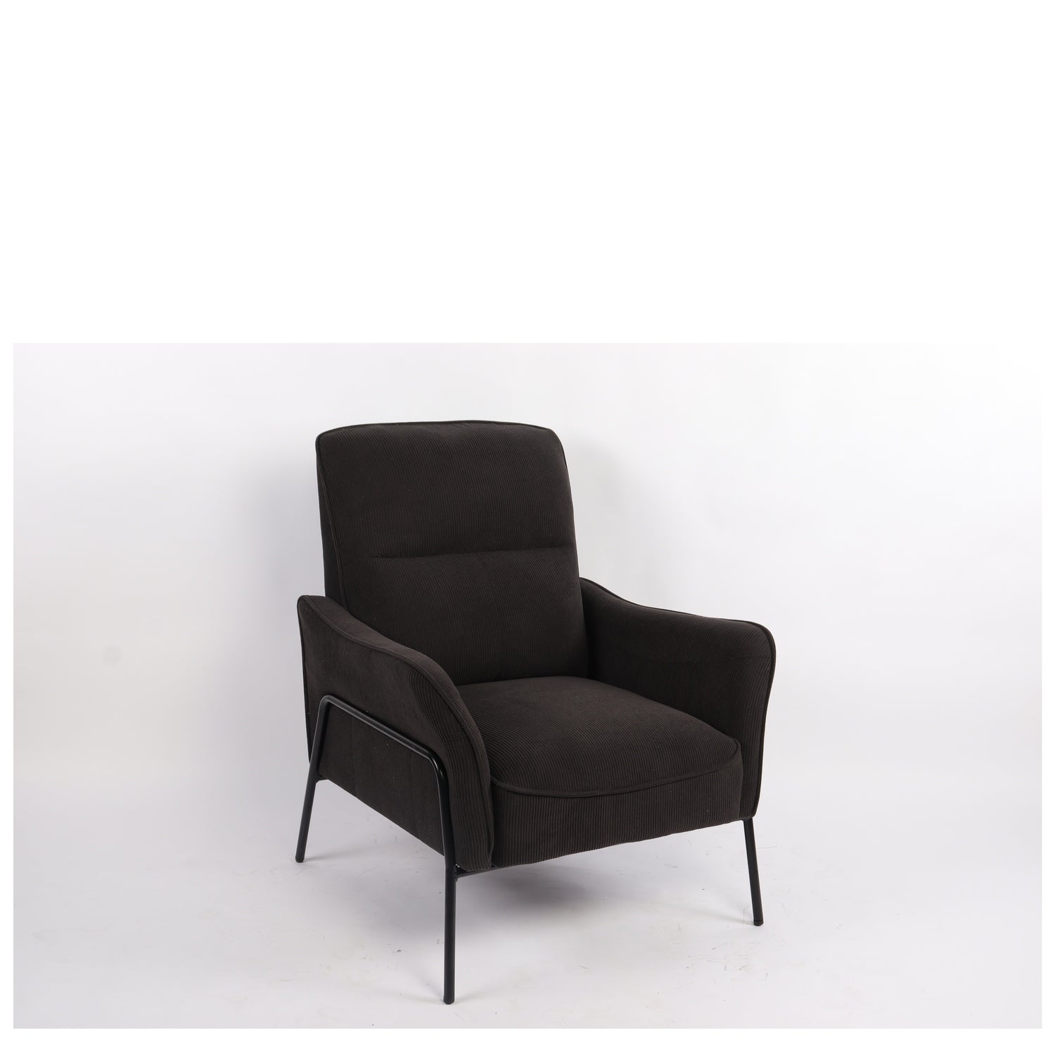 Πολυθρόνα ArteLibre ELAN Μαύρο Ύφασμα Κοτλέ/Μέταλλο 94x77x82cm - Hippiehome.gr