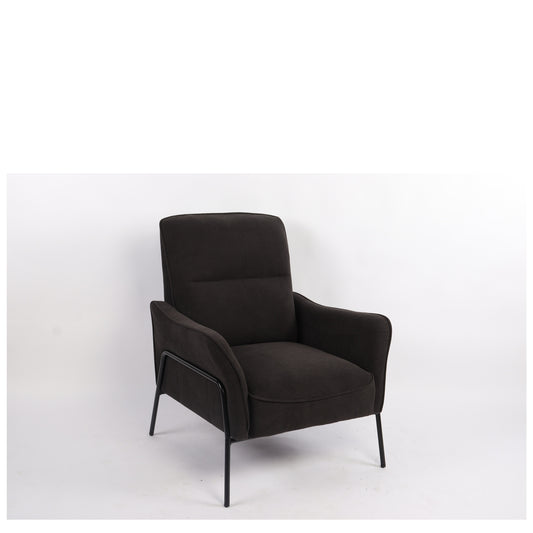 Πολυθρόνα ArteLibre ELAN Μαύρο Ύφασμα Κοτλέ/Μέταλλο 94x77x82cm - Hippiehome.gr