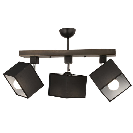 Φωτιστικό Κρεμαστό ArteLibre PICTOR Τρίφωτο Μαύρο Μέταλλο 53x42cm - Hippiehome.gr