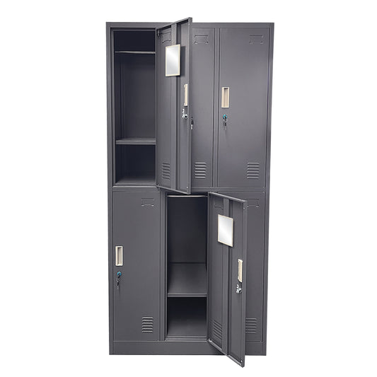 Φοριαμός ArteLibre 6 Θέσεων EARNIL Σκούρο Γκρι Μέταλλο 90x45x185cm - Hippiehome.gr