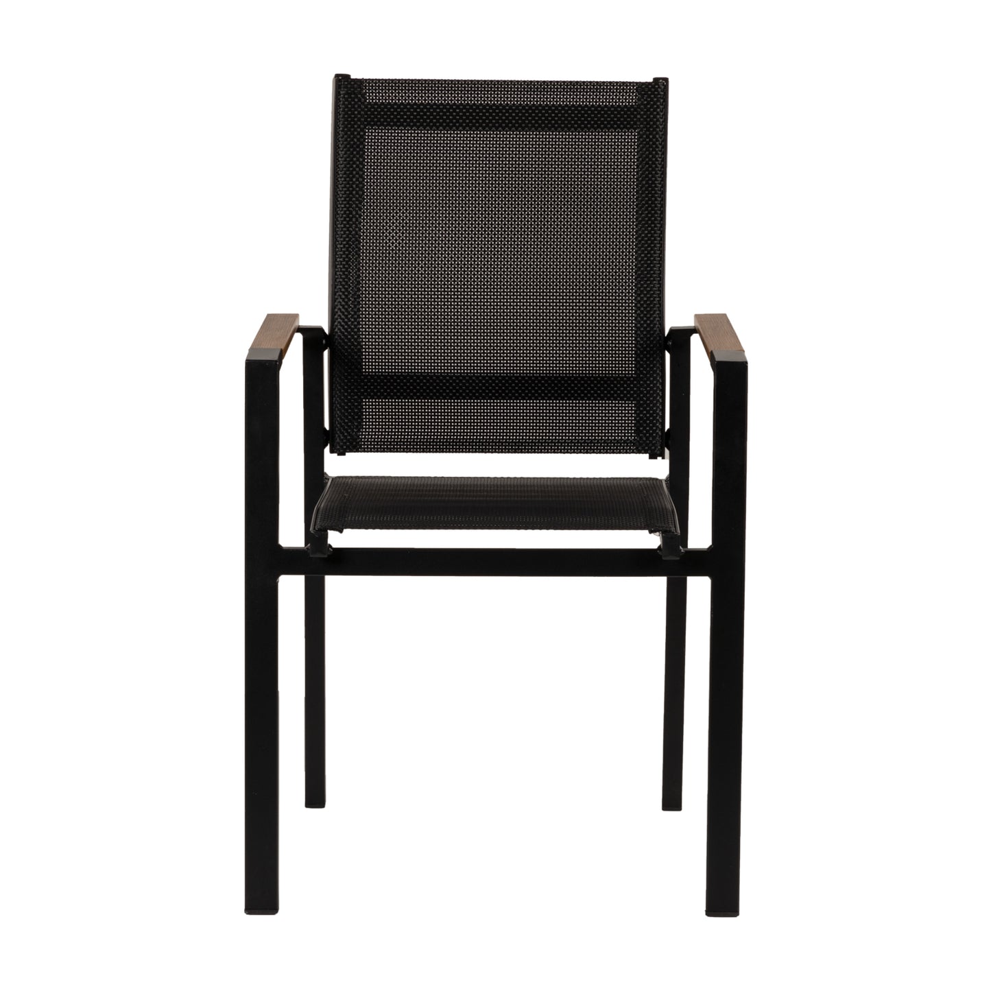 Πολυθρόνα Κήπου ArteLibre KALANDULA Μαύρο/Καρυδί Αλουμίνιο/Ύφασμα 40x47x91cm - Hippiehome.gr