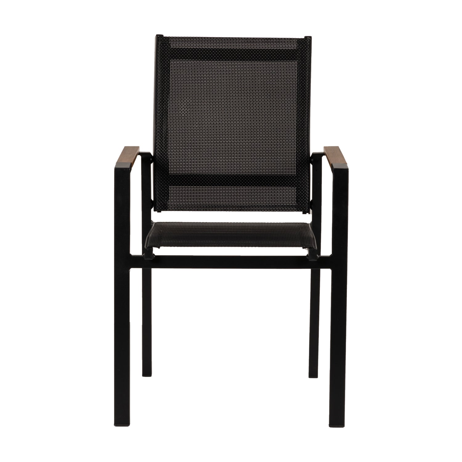 Πολυθρόνα Κήπου ArteLibre KALANDULA Μαύρο/Καρυδί Αλουμίνιο/Ύφασμα 40x47x91cm - Hippiehome.gr