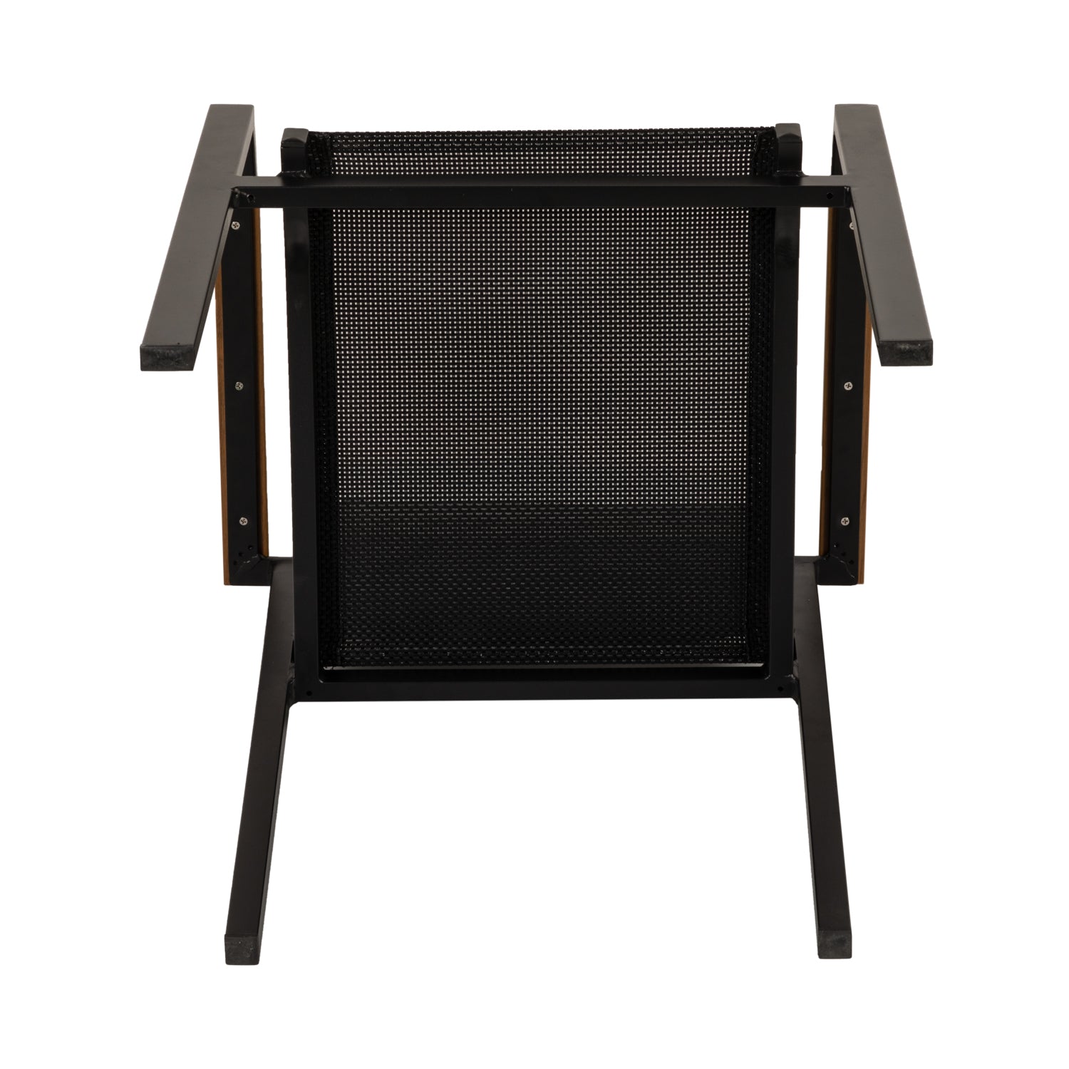 Πολυθρόνα Κήπου ArteLibre KALANDULA Μαύρο/Καρυδί Αλουμίνιο/Ύφασμα 40x47x91cm - Hippiehome.gr