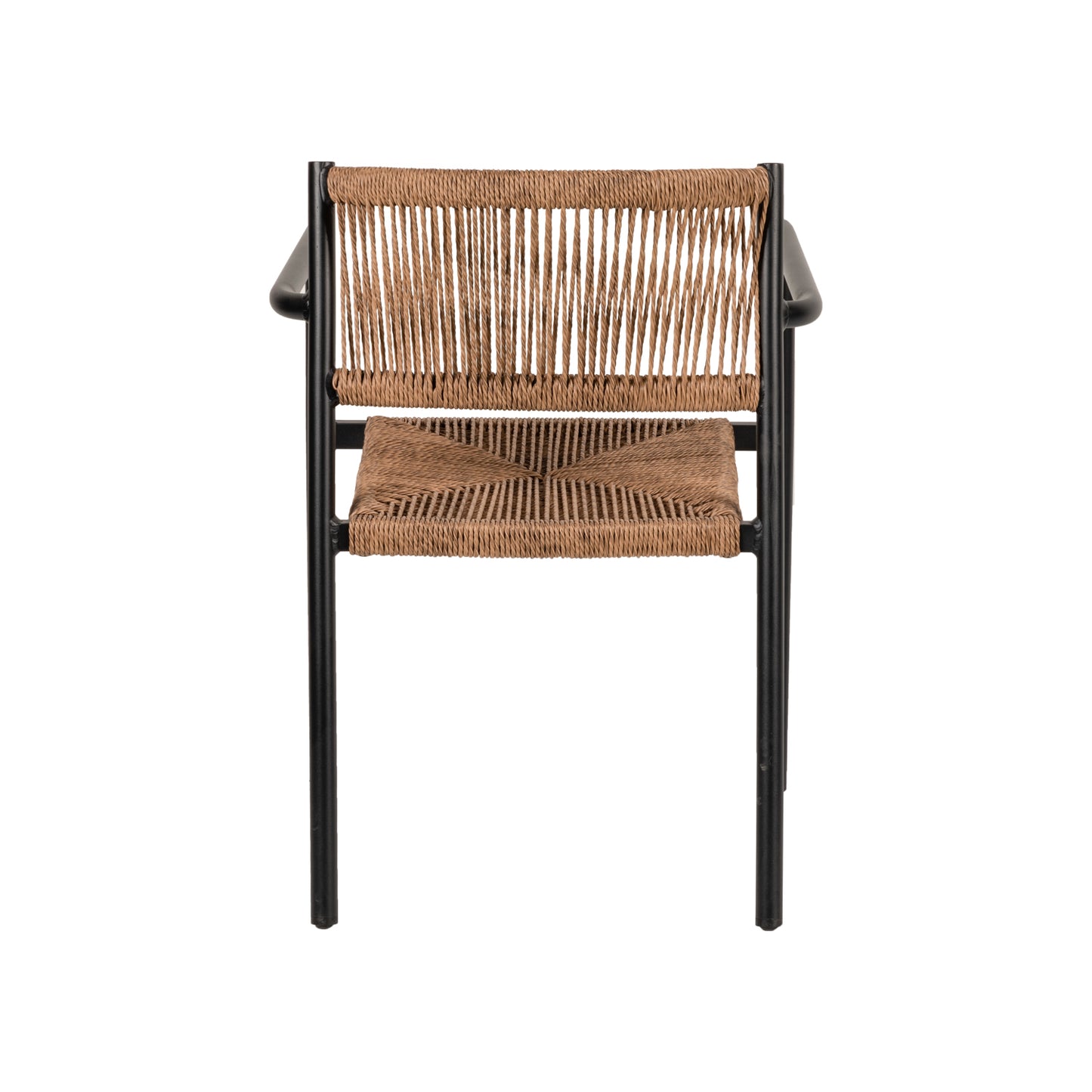 Πολυθρόνα Κήπου ArteLibre INGA Μαύρο/Φυσικό Αλουμίνιο/Rattan 55.5x50x77.5cm - Hippiehome.gr