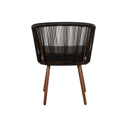 Πολυθρόνα Κήπου ArteLibre LOFOI Μαύρο/Καφέ Αλουμίνιο/Rattan 60x62x81cm - Hippiehome.gr