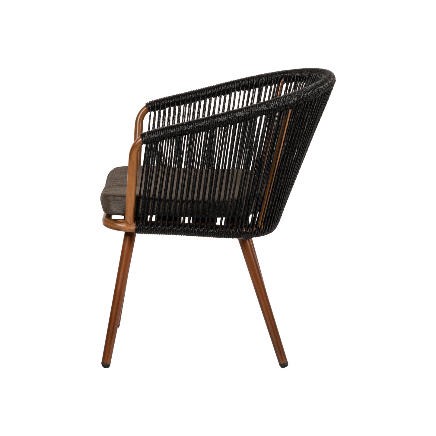 Πολυθρόνα Κήπου ArteLibre LOFOI Μαύρο/Καφέ Αλουμίνιο/Rattan 60x62x81cm - Hippiehome.gr