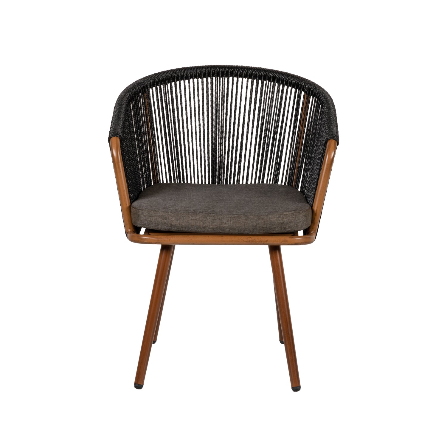 Πολυθρόνα Κήπου ArteLibre LOFOI Μαύρο/Καφέ Αλουμίνιο/Rattan 60x62x81cm - Hippiehome.gr