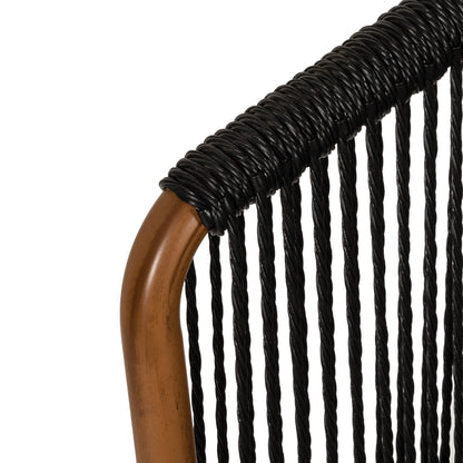 Πολυθρόνα Κήπου ArteLibre LOFOI Μαύρο/Καφέ Αλουμίνιο/Rattan 60x62x81cm - Hippiehome.gr