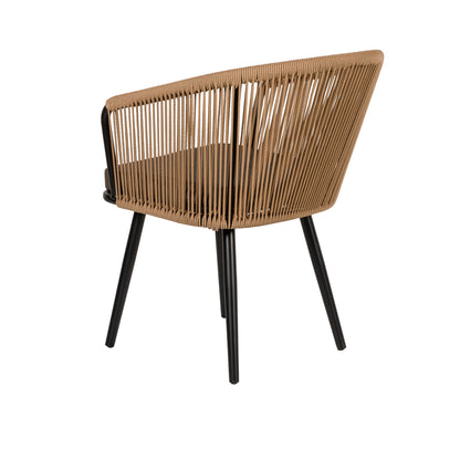 Πολυθρόνα Κήπου ArteLibre LOFOI Μαύρο/Καφέ Αλουμίνιο/Rattan 60x62x81cm - Hippiehome.gr