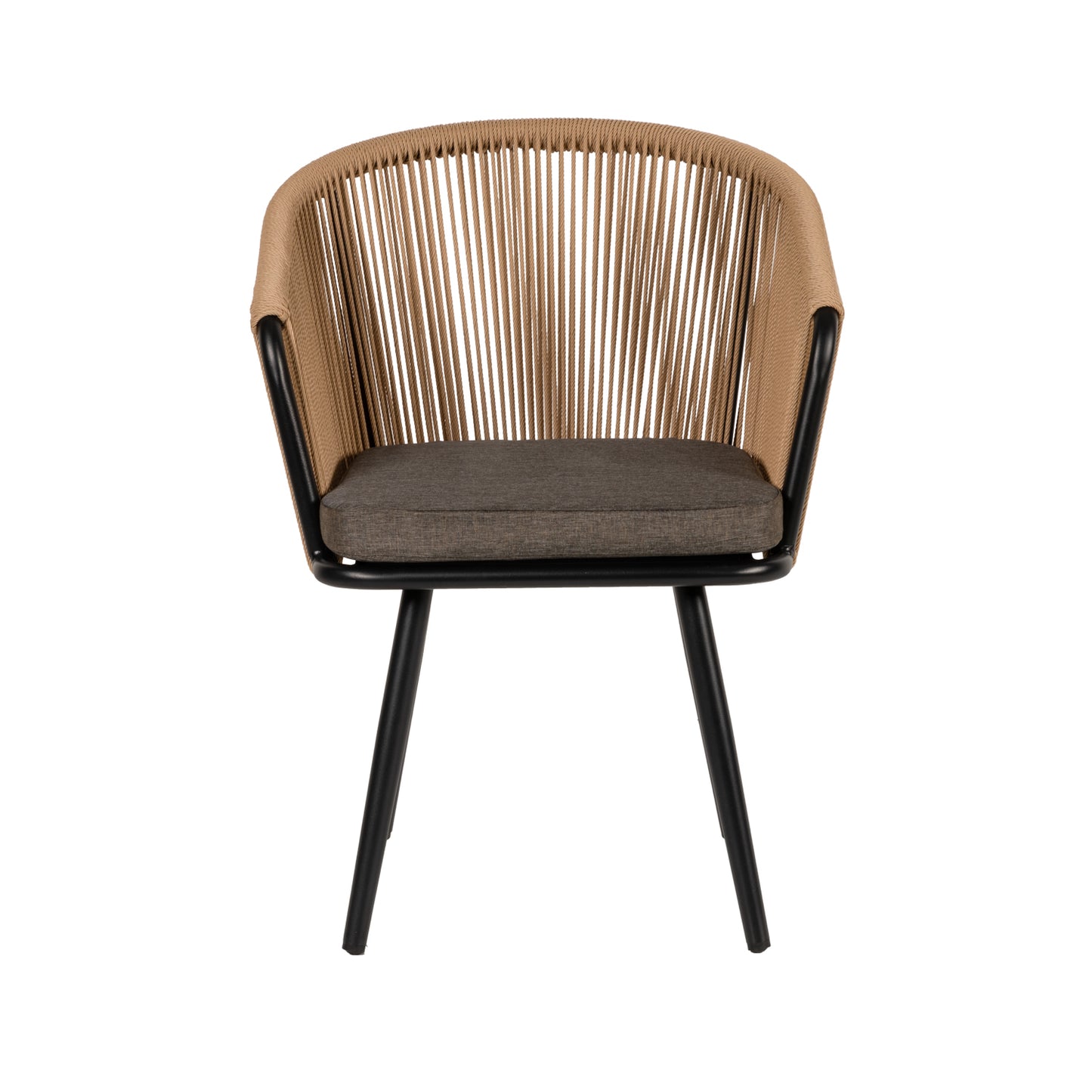 Πολυθρόνα Κήπου ArteLibre LOFOI Μαύρο/Καφέ Αλουμίνιο/Rattan 60x62x81cm - Hippiehome.gr