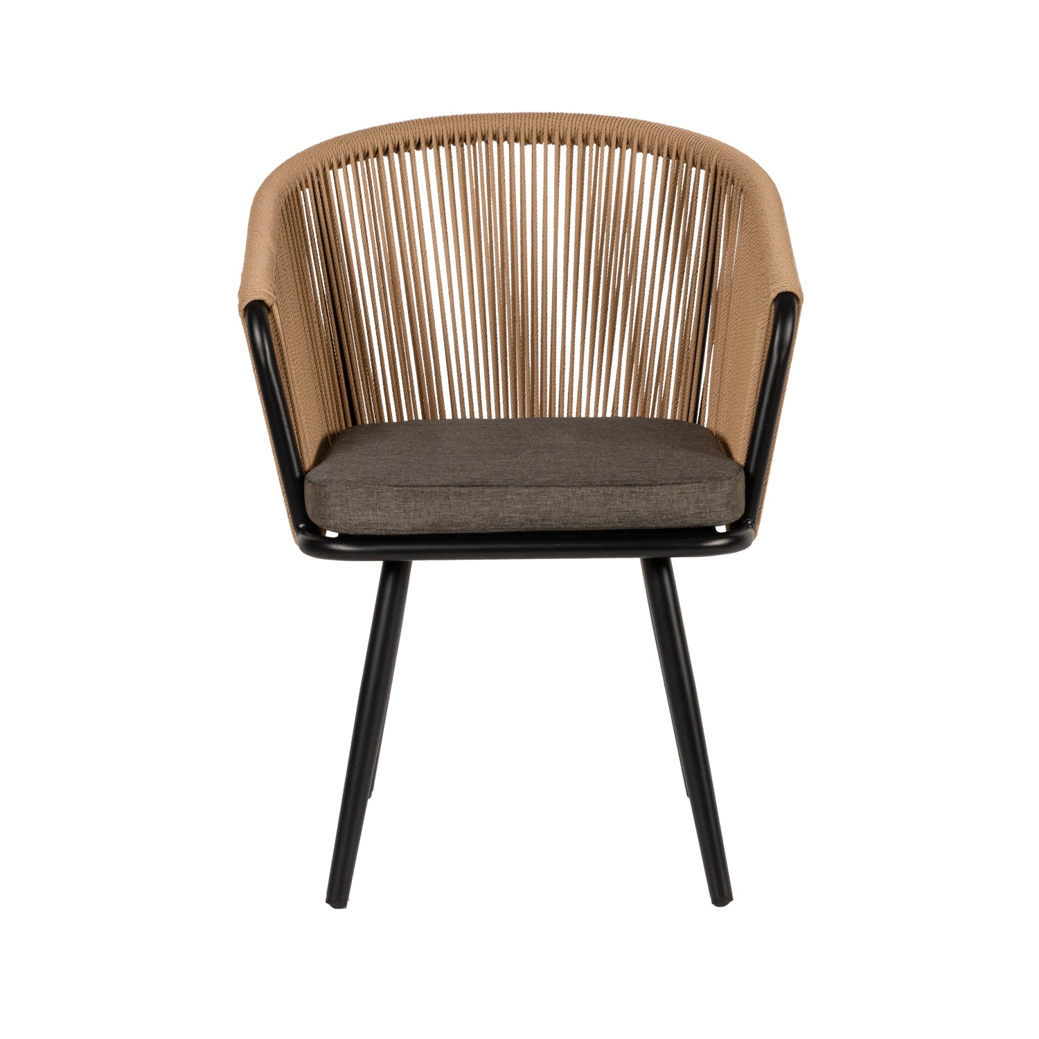 Πολυθρόνα Κήπου ArteLibre LOFOI Μαύρο/Καφέ Αλουμίνιο/Rattan 60x62x81cm - Hippiehome.gr