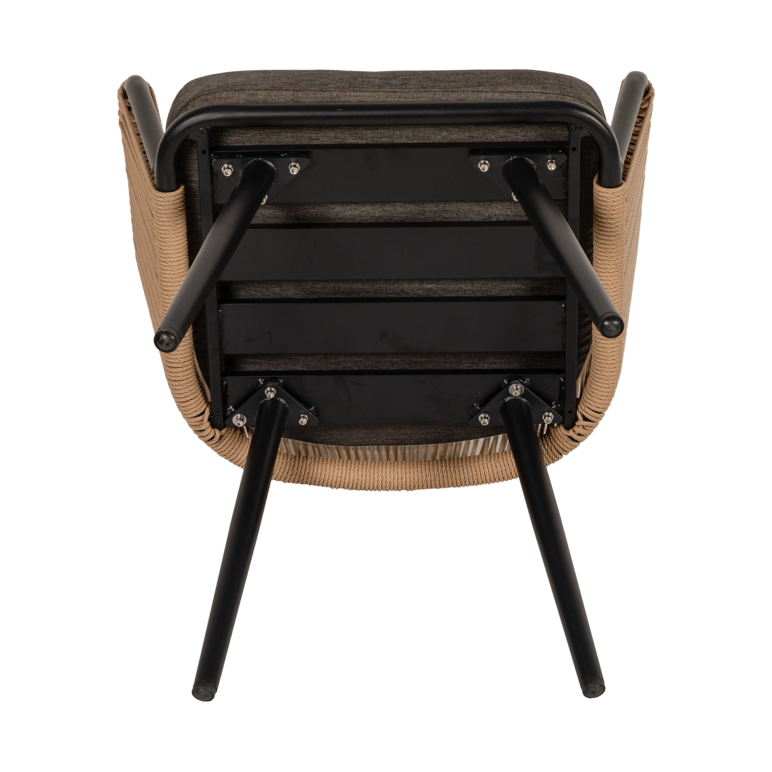 Πολυθρόνα Κήπου ArteLibre LOFOI Μαύρο/Καφέ Αλουμίνιο/Rattan 60x62x81cm - Hippiehome.gr