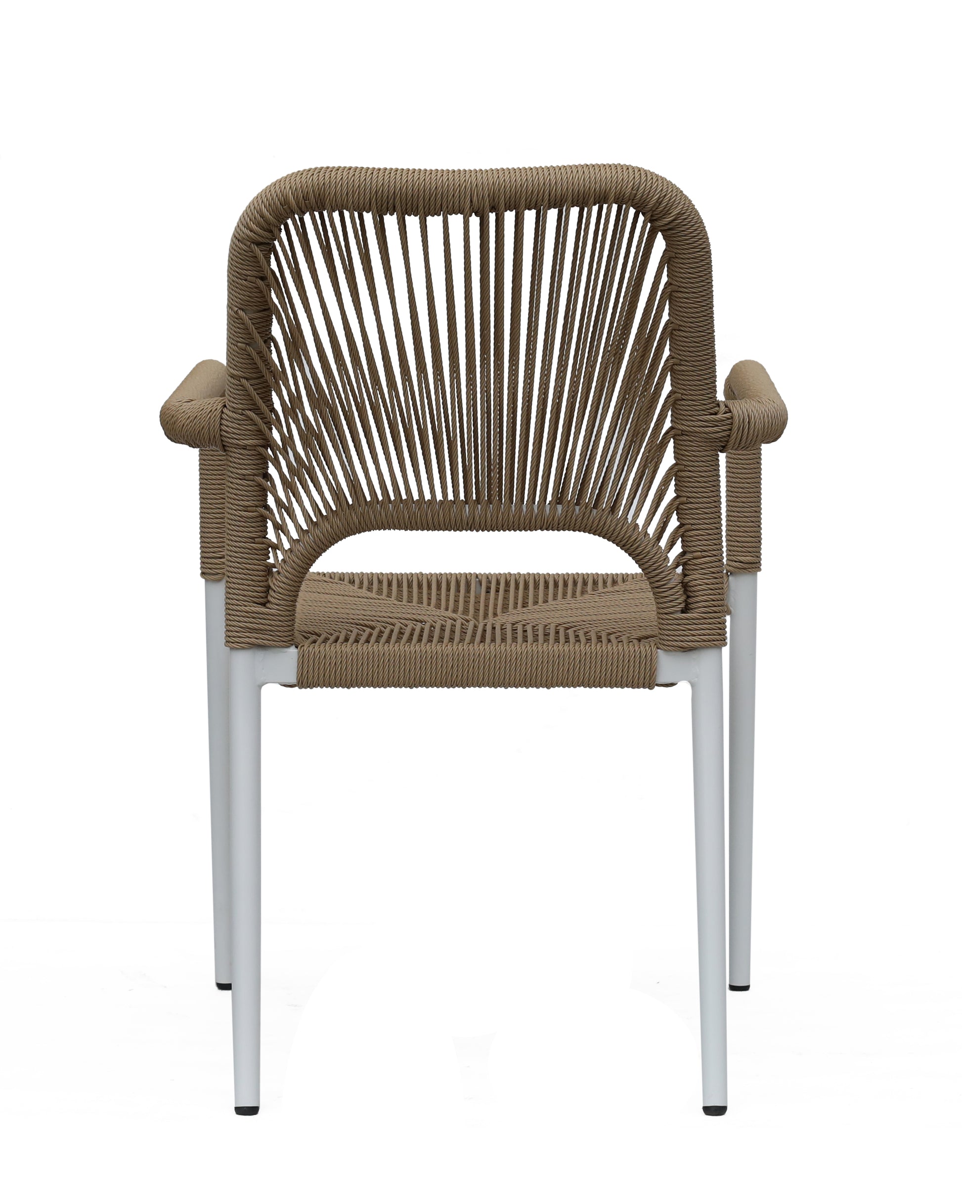 Πολυθρόνα Κήπου ArteLibre TINKISSO Λευκό/Φυσικό Αλουμίνιο/Rattan 57x63x82cm - Hippiehome.gr