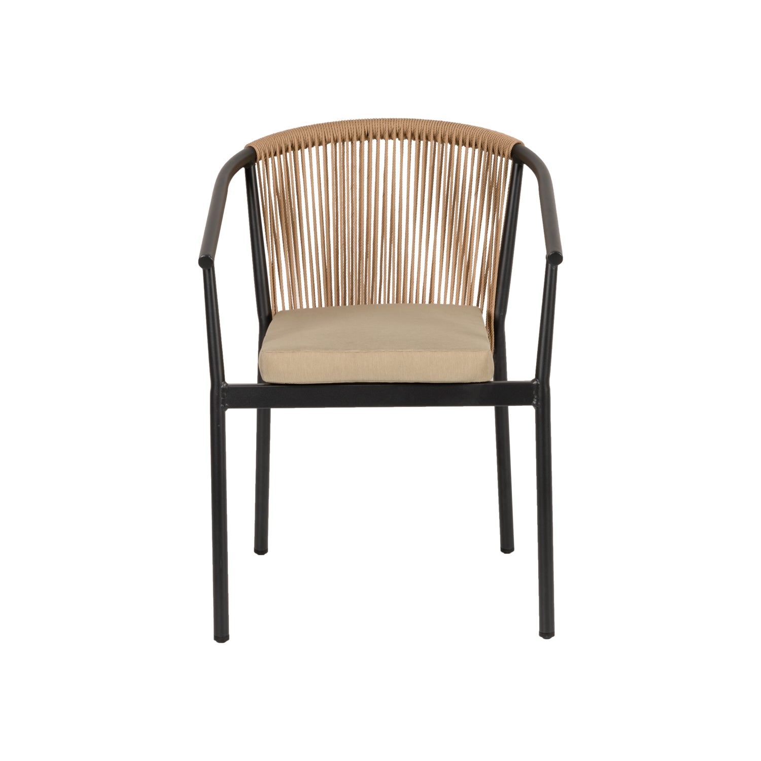 Πολυθρόνα Κήπου ArteLibre MANDRAKA Μαύρο/Φυσικό Αλουμίνιο/Rattan 57x61x78cm - Hippiehome.gr