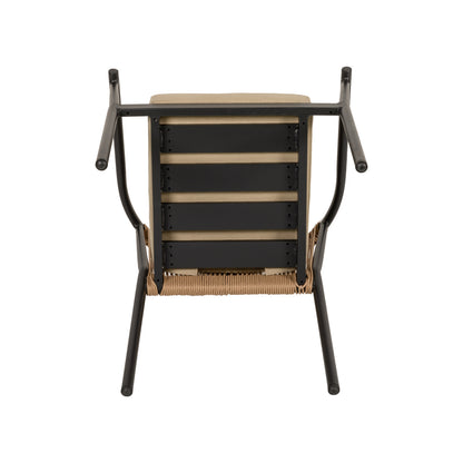 Πολυθρόνα Κήπου ArteLibre MANDRAKA Μαύρο/Φυσικό Αλουμίνιο/Rattan 57x61x78cm - Hippiehome.gr