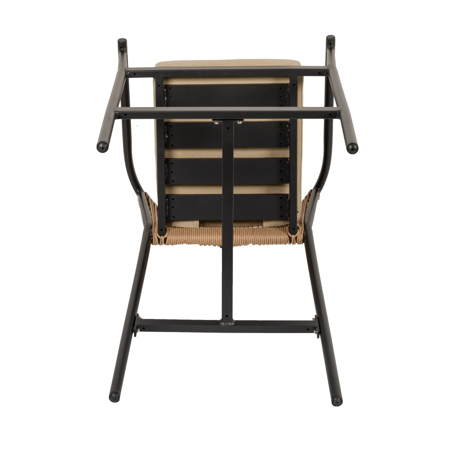 Σκαμπό ArteLibre MANDRAKA Μαύρο/Φυσικό Αλουμίνιο/Rattan 56x63x108cm - Hippiehome.gr