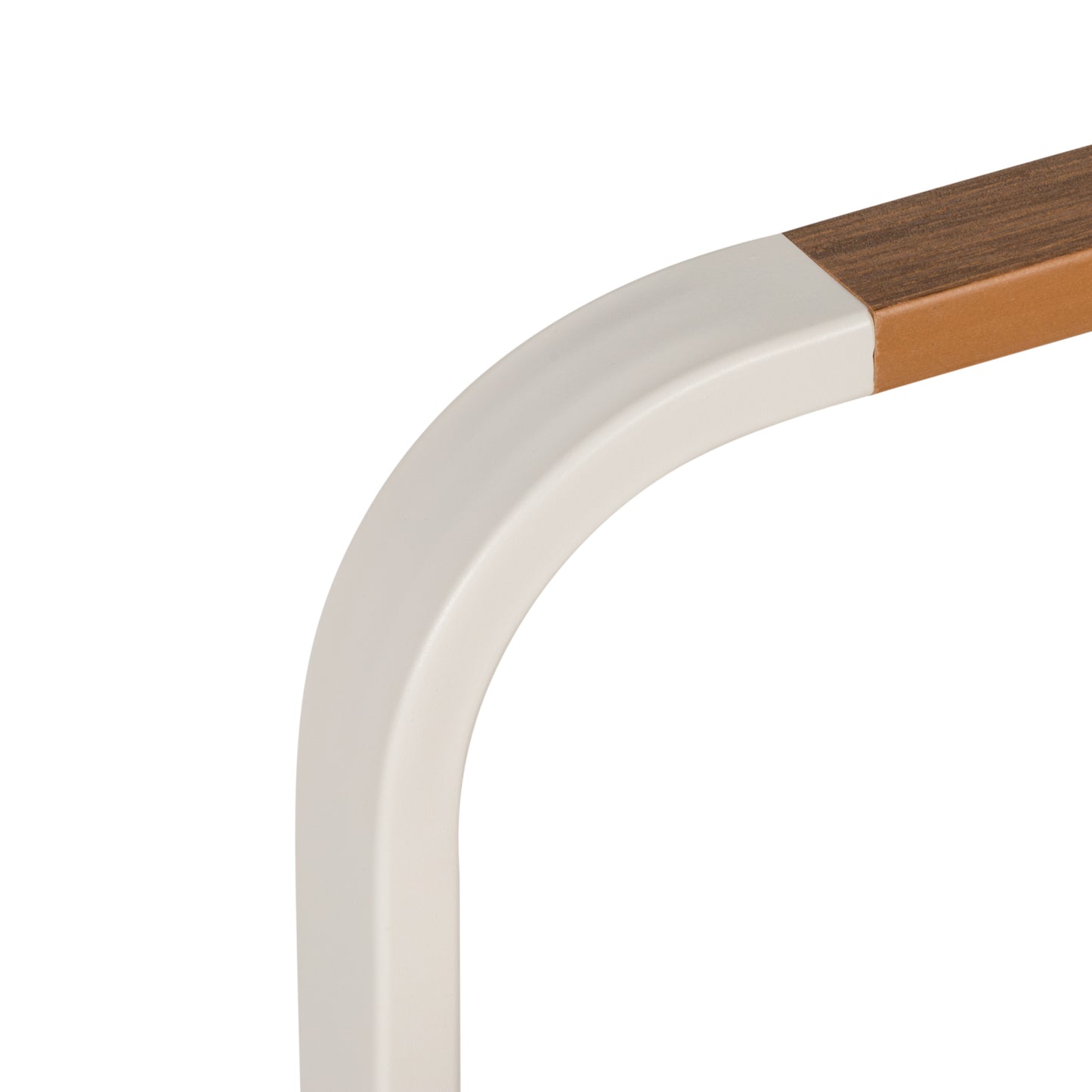 Πολυθρόνα Κήπου ArteLibre GOUINA Λευκό/Καρυδί Αλουμίνιο/Ξύλο 55x55x86cm - Hippiehome.gr