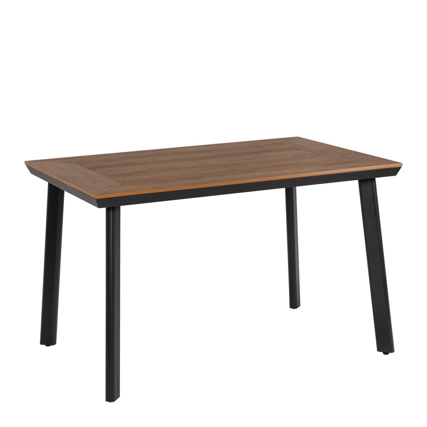 Τραπέζι Κήπου ArteLibre EPUPA Μαύρο/Καρυδί Αλουμίνιο/Ξύλο 120x80x73cm - Hippiehome.gr