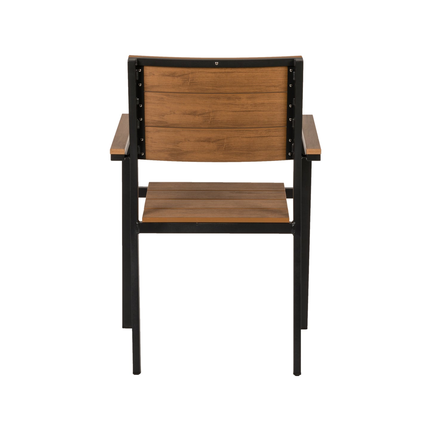 Πολυθρόνα Κήπου ArteLibre GURARA Μαύρο/Καρυδί Αλουμίνιο/Ξύλο 60x55x86cm - Hippiehome.gr