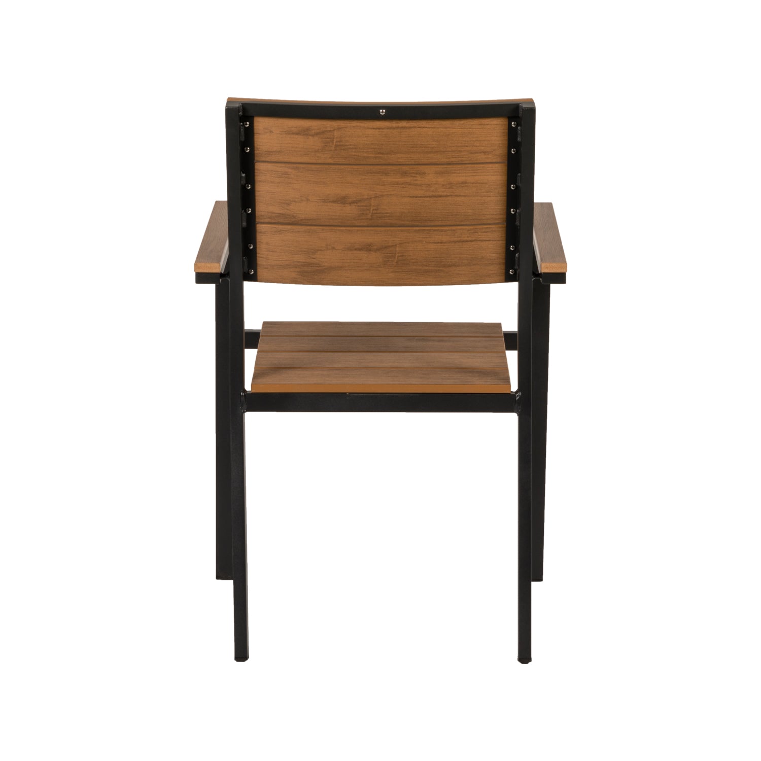 Πολυθρόνα Κήπου ArteLibre GURARA Μαύρο/Καρυδί Αλουμίνιο/Ξύλο 60x55x86cm - Hippiehome.gr