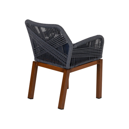 Πολυθρόνα Κήπου ArteLibre LISBON Mπλε/Μπαμπού Αλουμίνιο/Ύφασμα 57x58x77cm - Hippiehome.gr